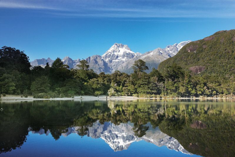 Mt Madeline Reflected On Lake Alabaster